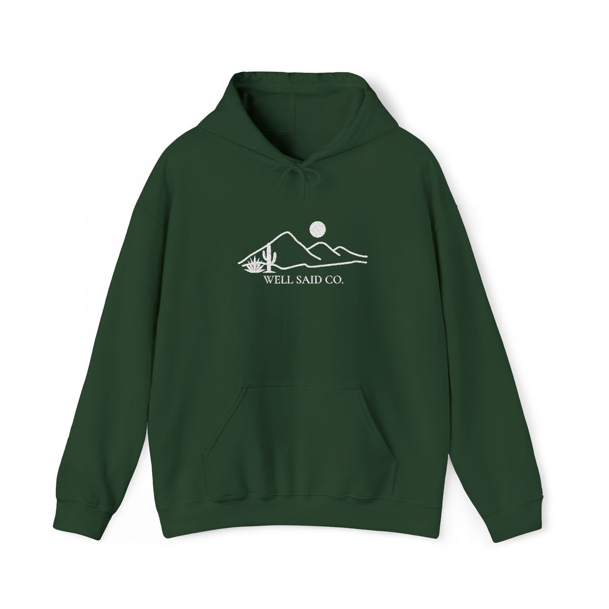 Well Said Co. // Embroidered Mountain Hoodie