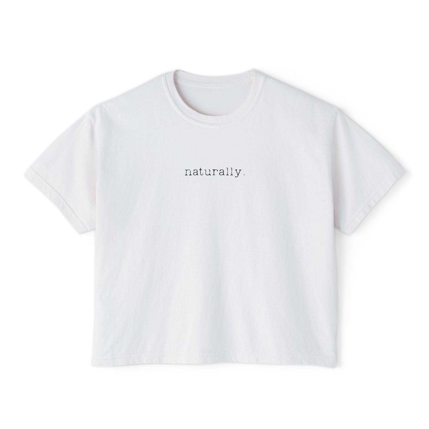 Naturally Boxy Tee — Minimalist Women's Cropped T-Shirt