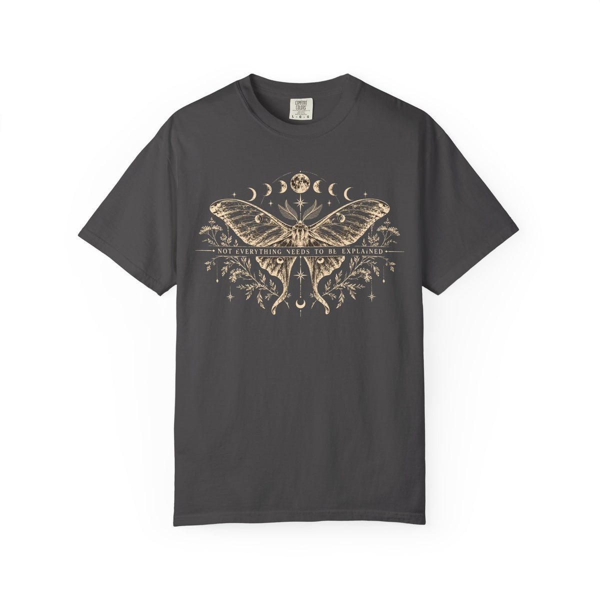 Not Everything Needs to Be Explained Tee — Celestial Moth Graphic Shirt