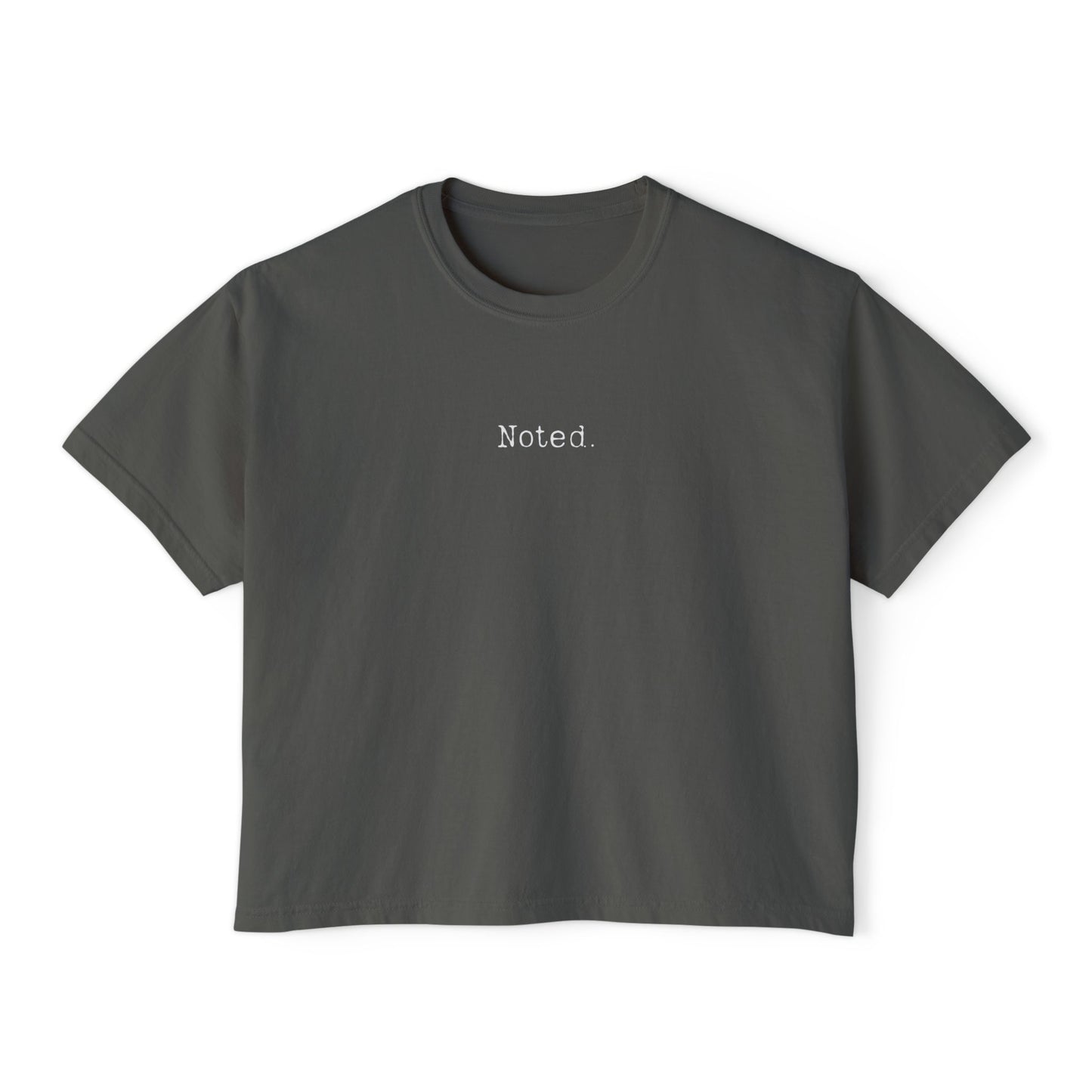 Noted Boxy Tee — Women's Minimalist Graphic T-Shirt