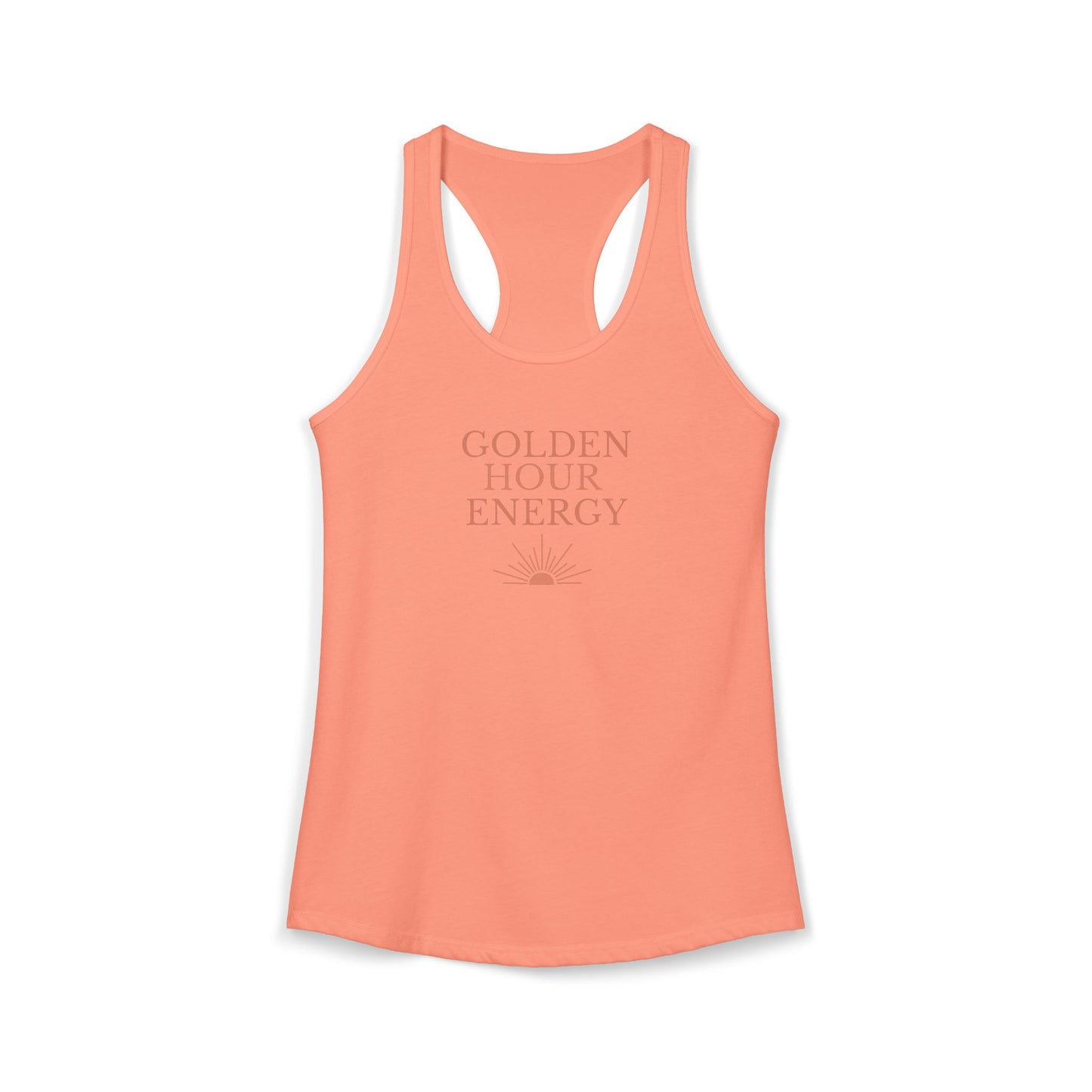 "Golden Hour Energy" Racer Back Tank
