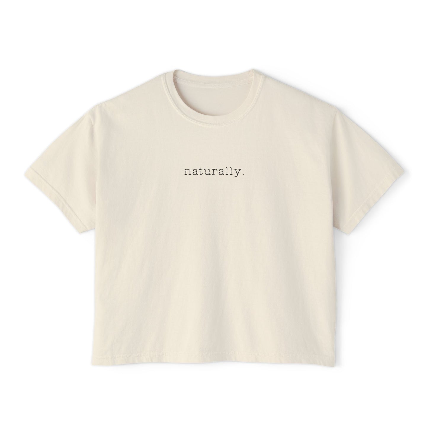 Naturally Boxy Tee — Minimalist Women's Cropped T-Shirt
