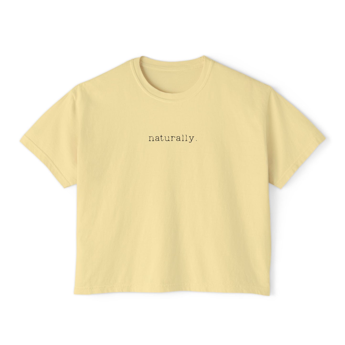 Naturally Boxy Tee — Minimalist Women's Cropped T-Shirt