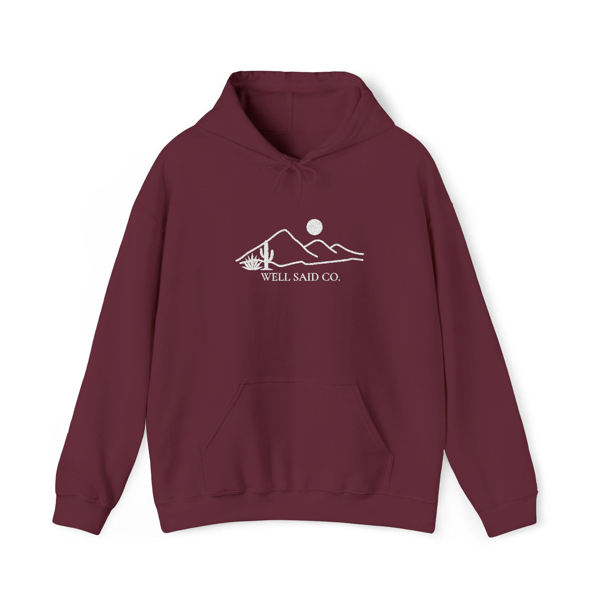 Well Said Co. // Embroidered Mountain Hoodie