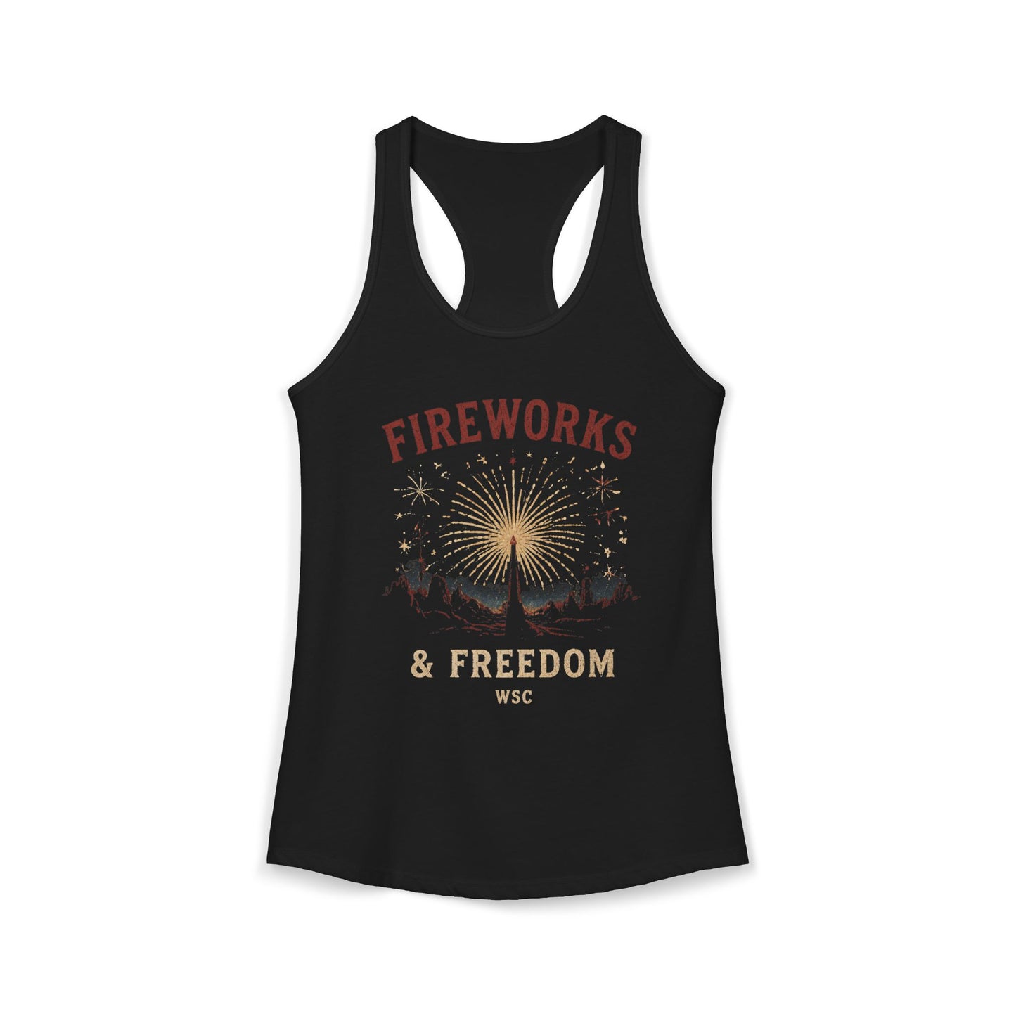 Fireworks & Freedom Racerback Tank
