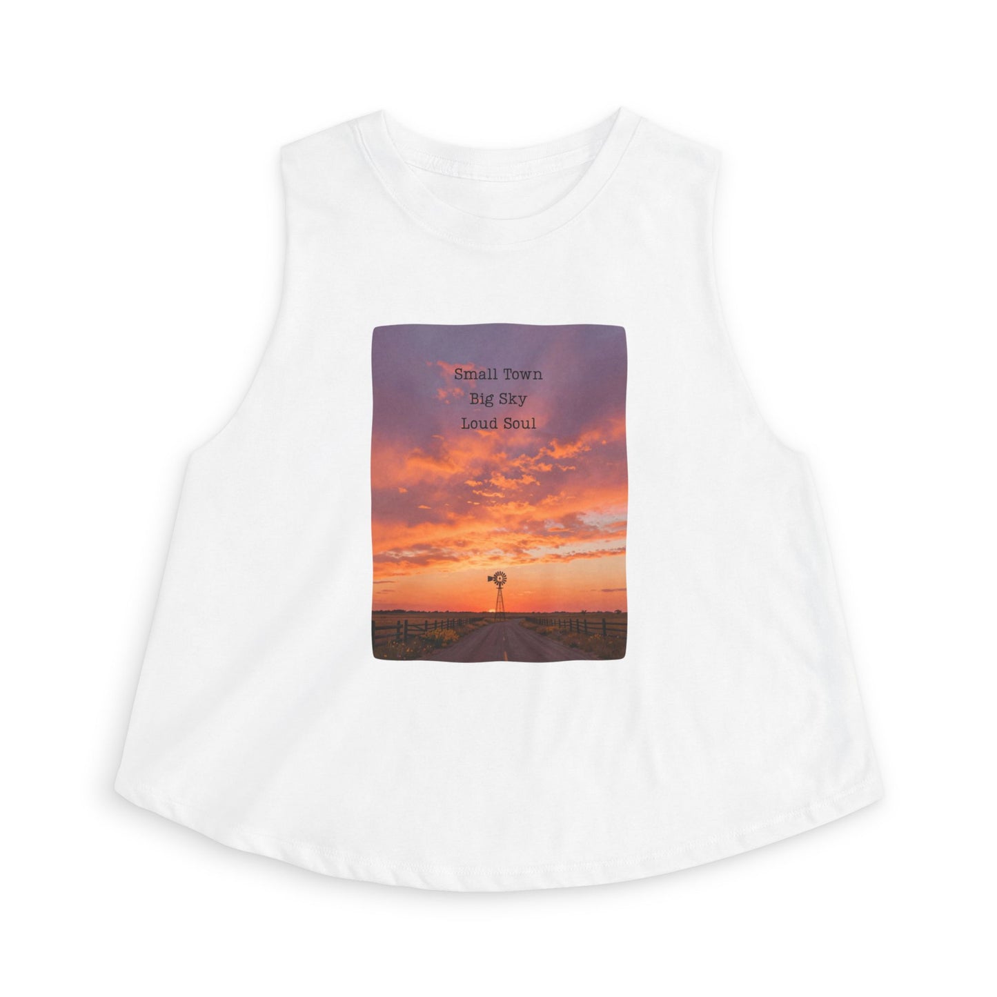 'Small Town Big Sky Loud Soul' Crop Top