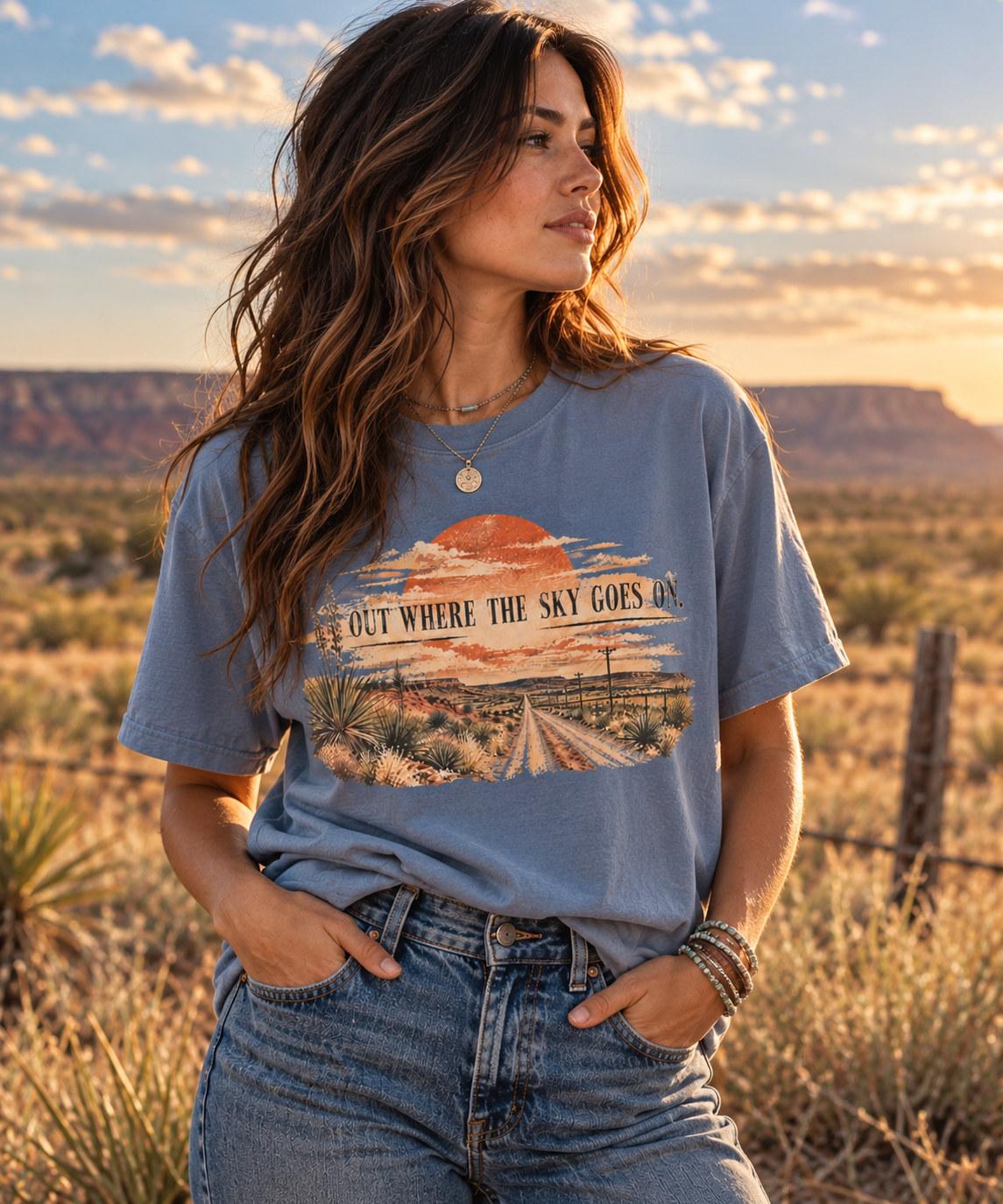Out Where the Sky Goes On Tee | West Texas Comfort Colors Shirt