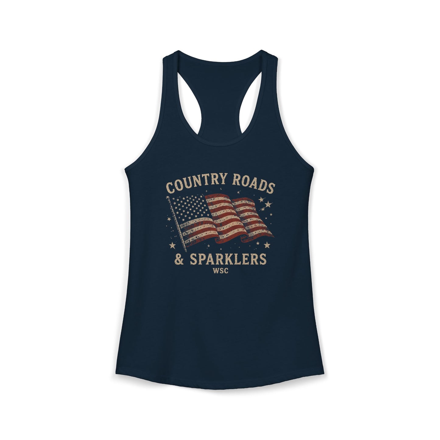 Country Roads & Sparklers Racerback Tank