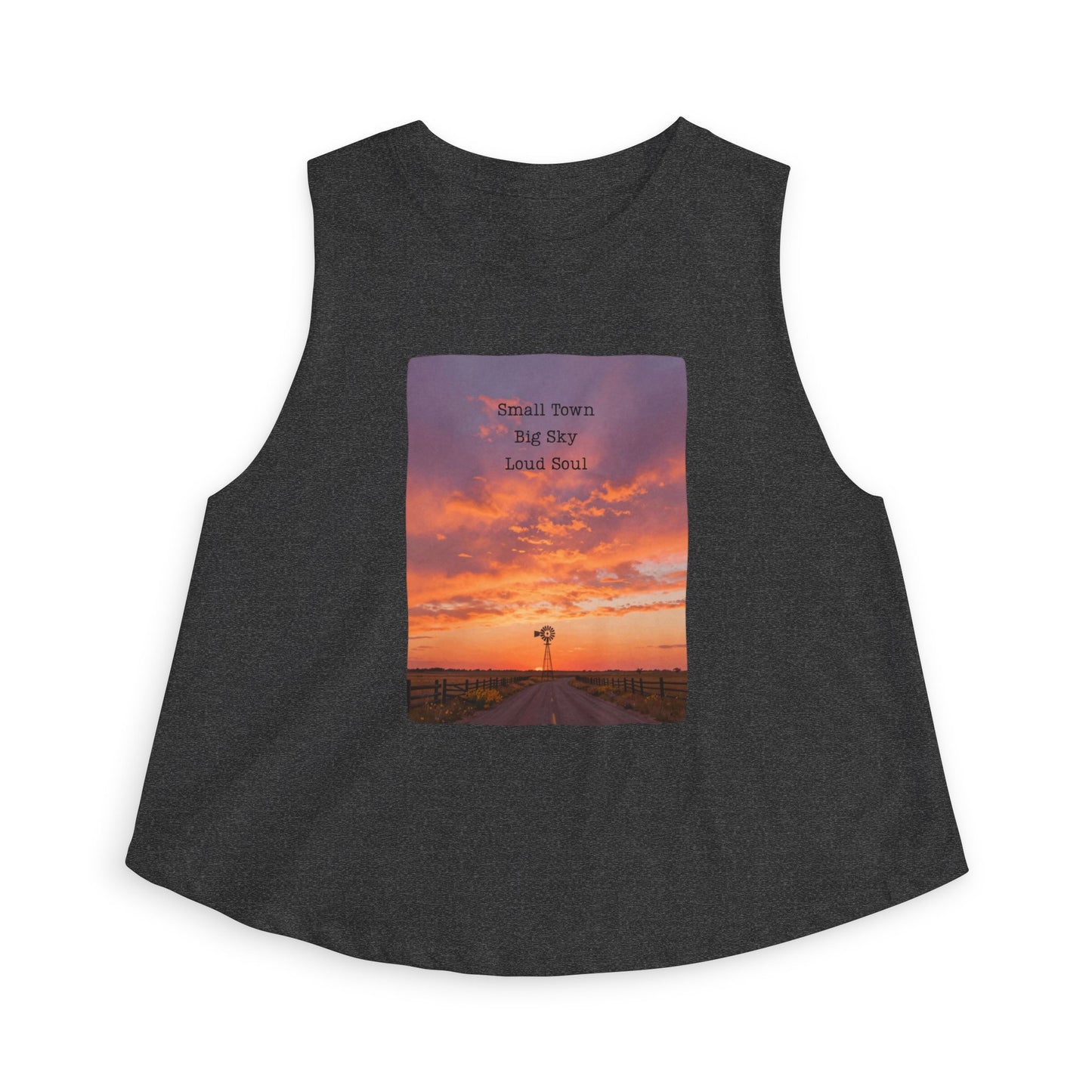 'Small Town Big Sky Loud Soul' Crop Top