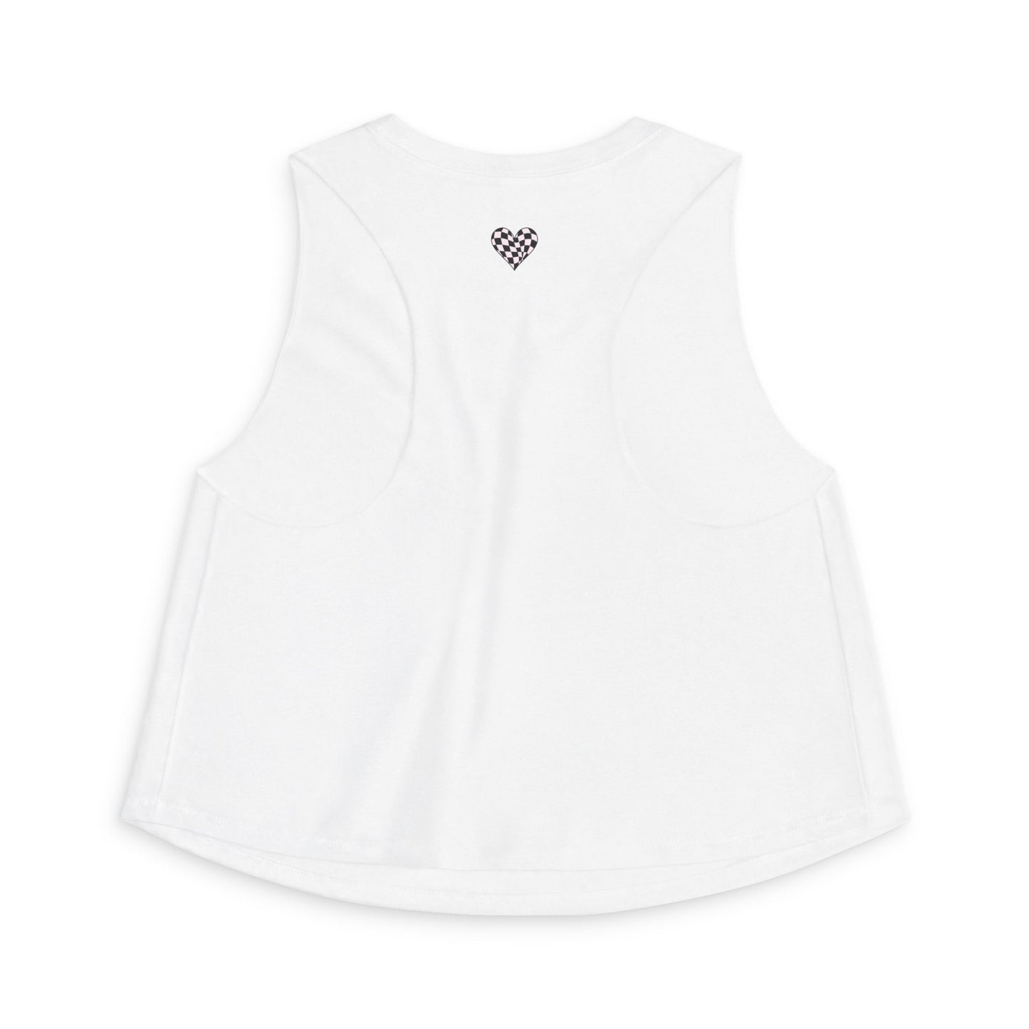 Heart Hands Retro Checkerboard- Crop Top