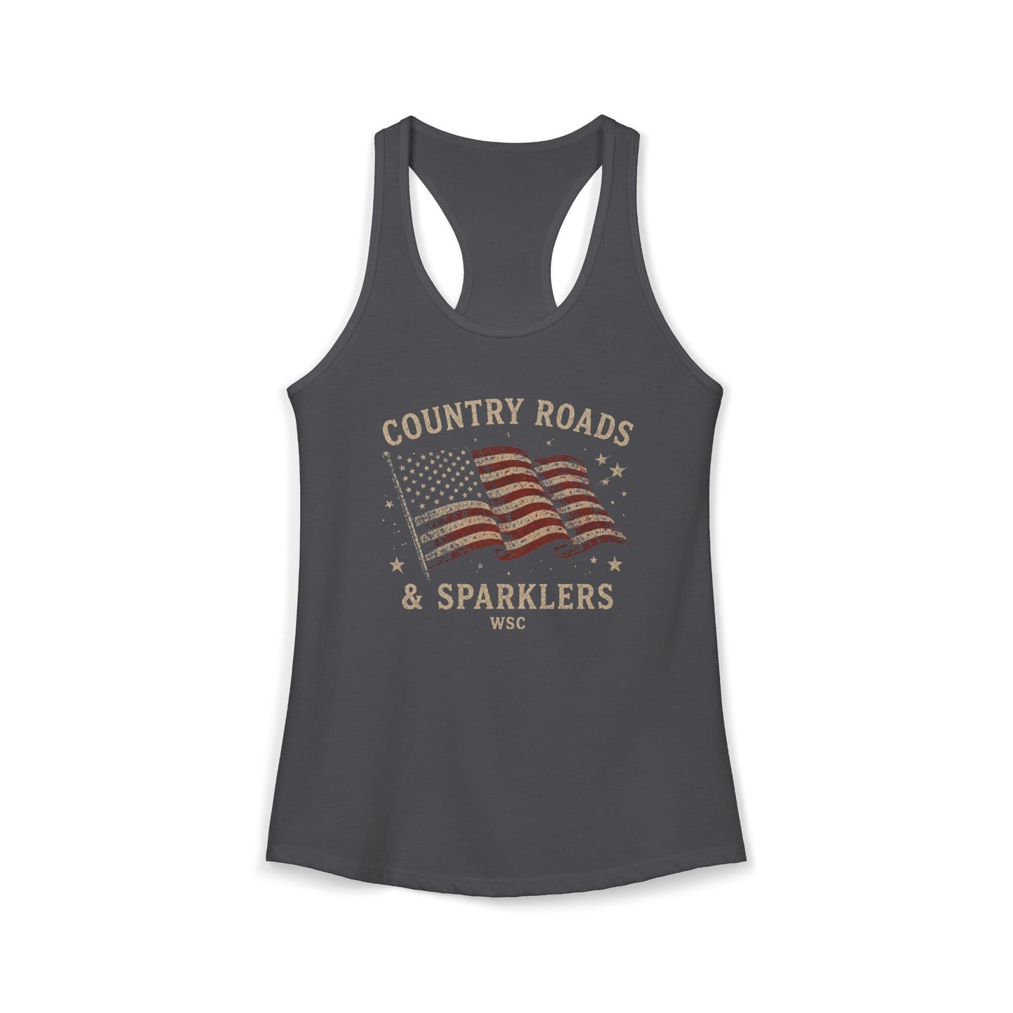 Country Roads & Sparklers Racerback Tank