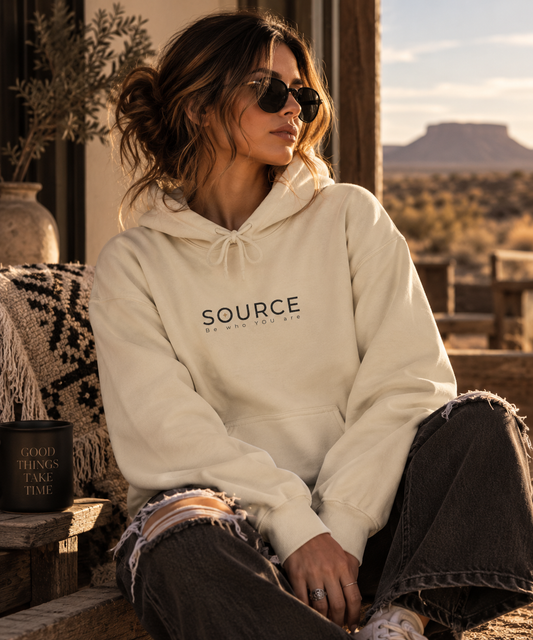 SOURCE. Hoodie — Be Who You Are | Ivory