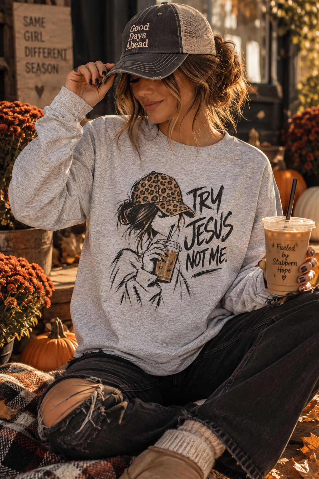 Try Jesus Not Me // Graphic Long Sleeve