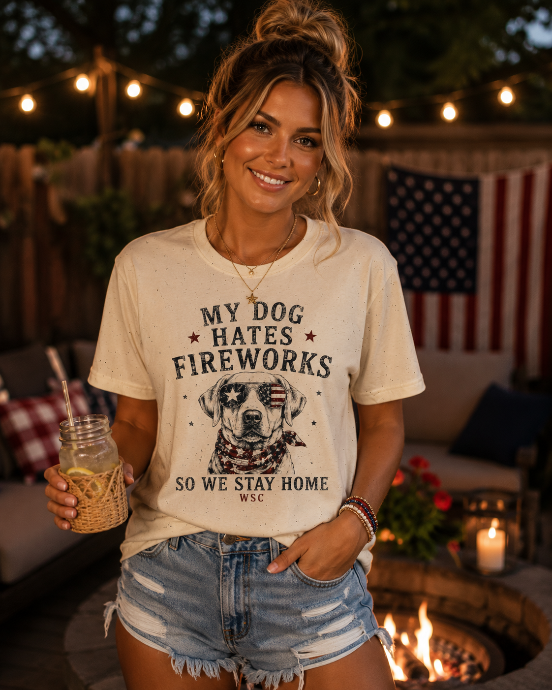 “My Dog Hates Fireworks” Comfort Tee