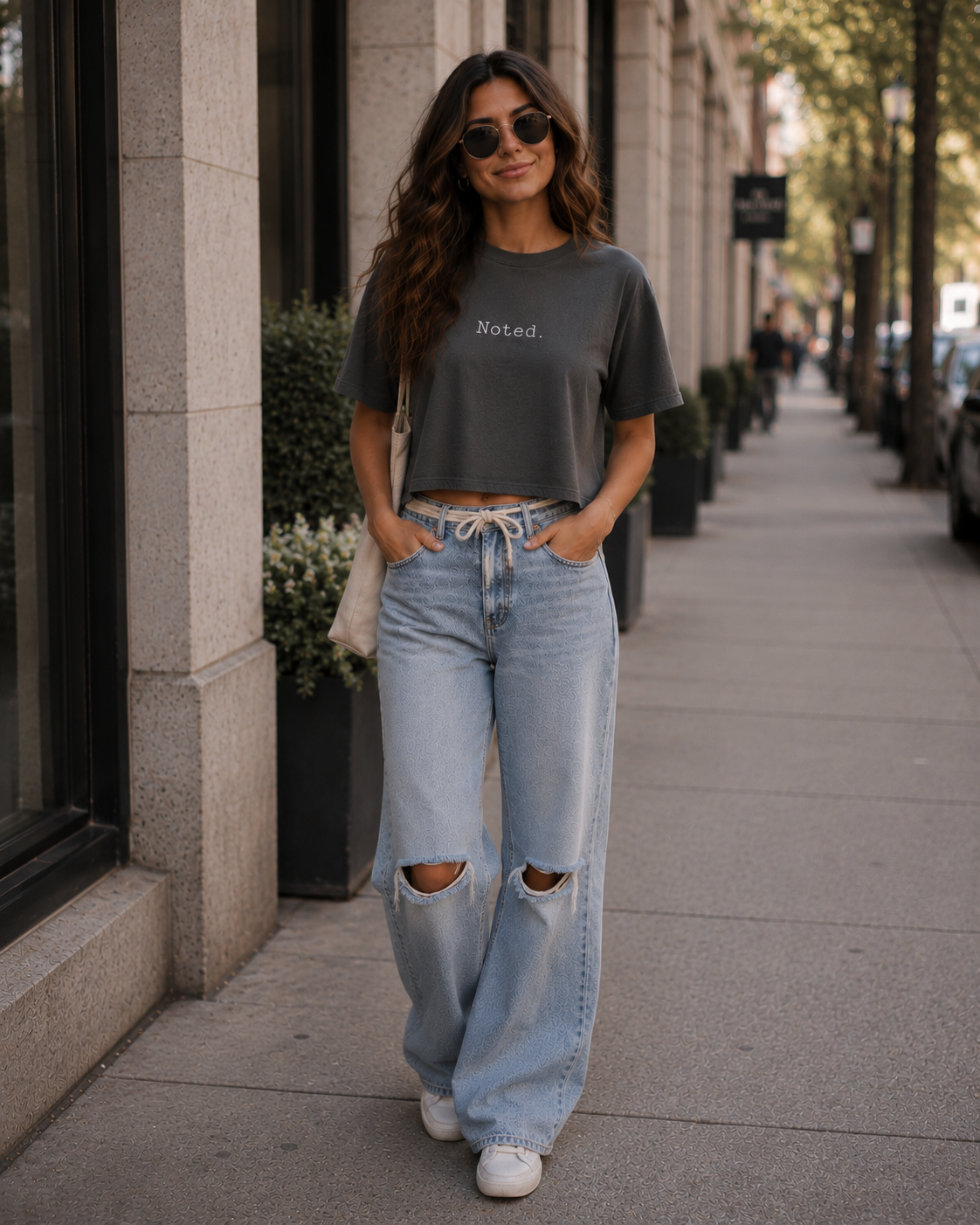 Noted Boxy Tee — Women's Minimalist Graphic T-Shirt