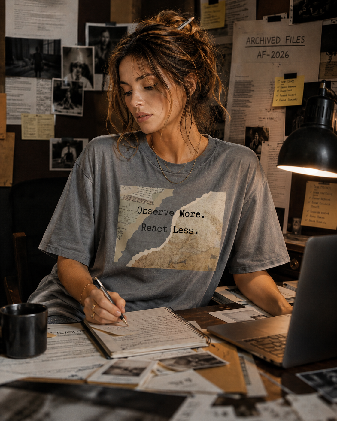 Vintage Map 'Observe More, Travel Less' T‑Shirt
