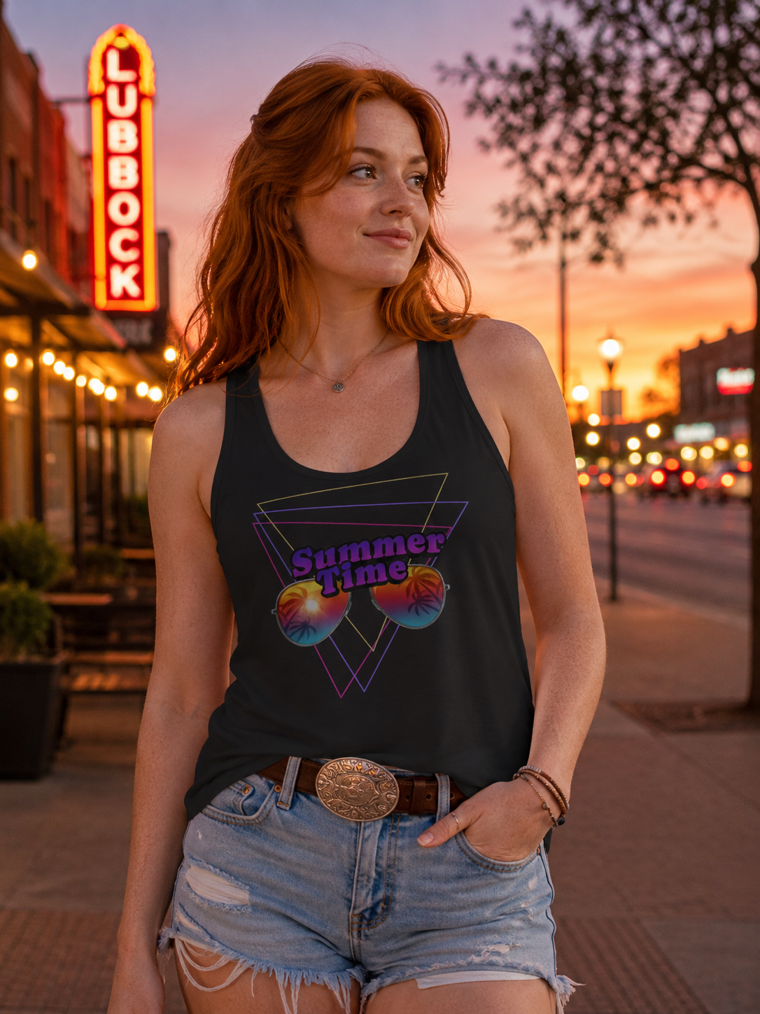 "Summer Time" Racerback Tank
