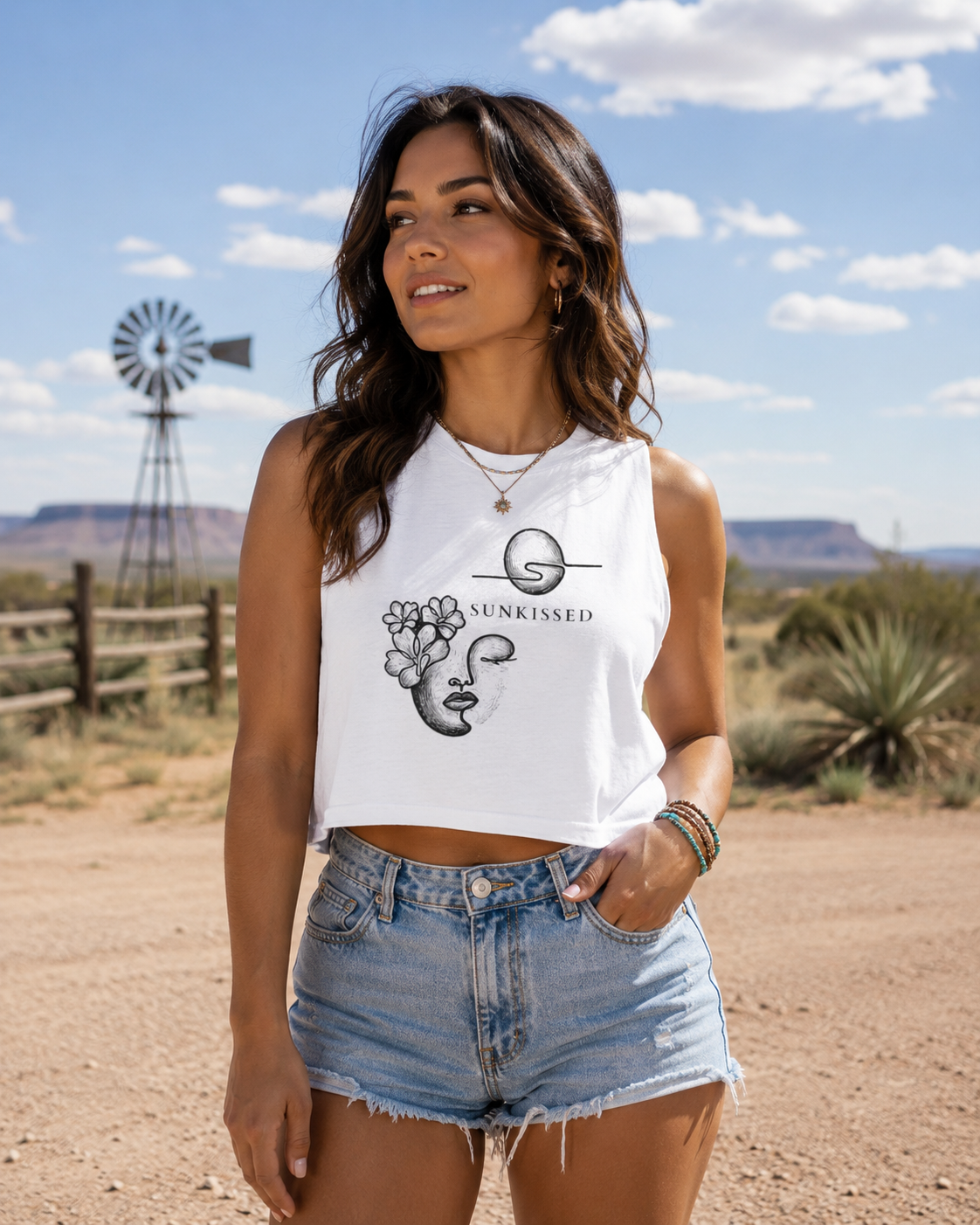 Sunkissed- Women's Crop Top