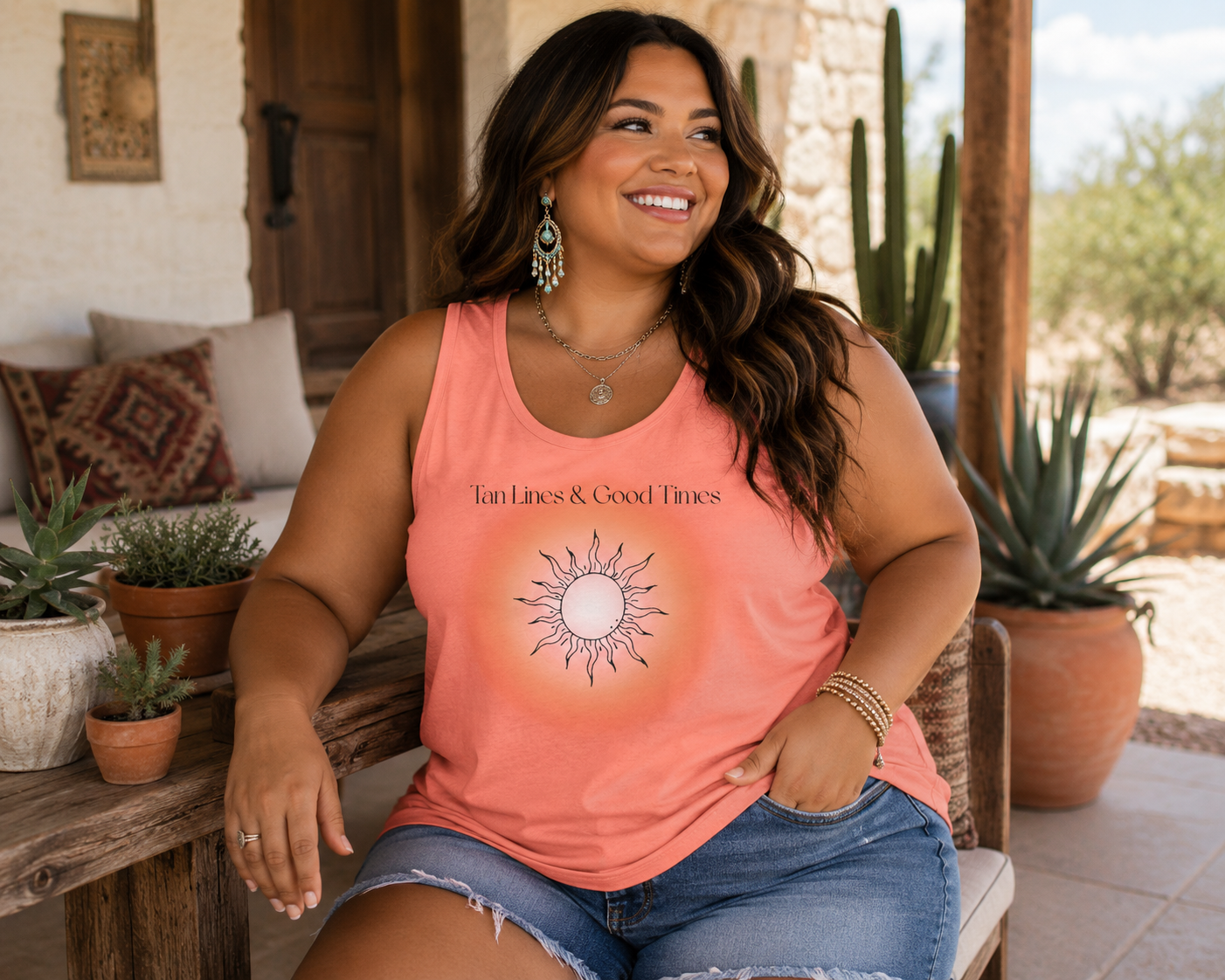 Tan Lines & Good Times Racerback Tank
